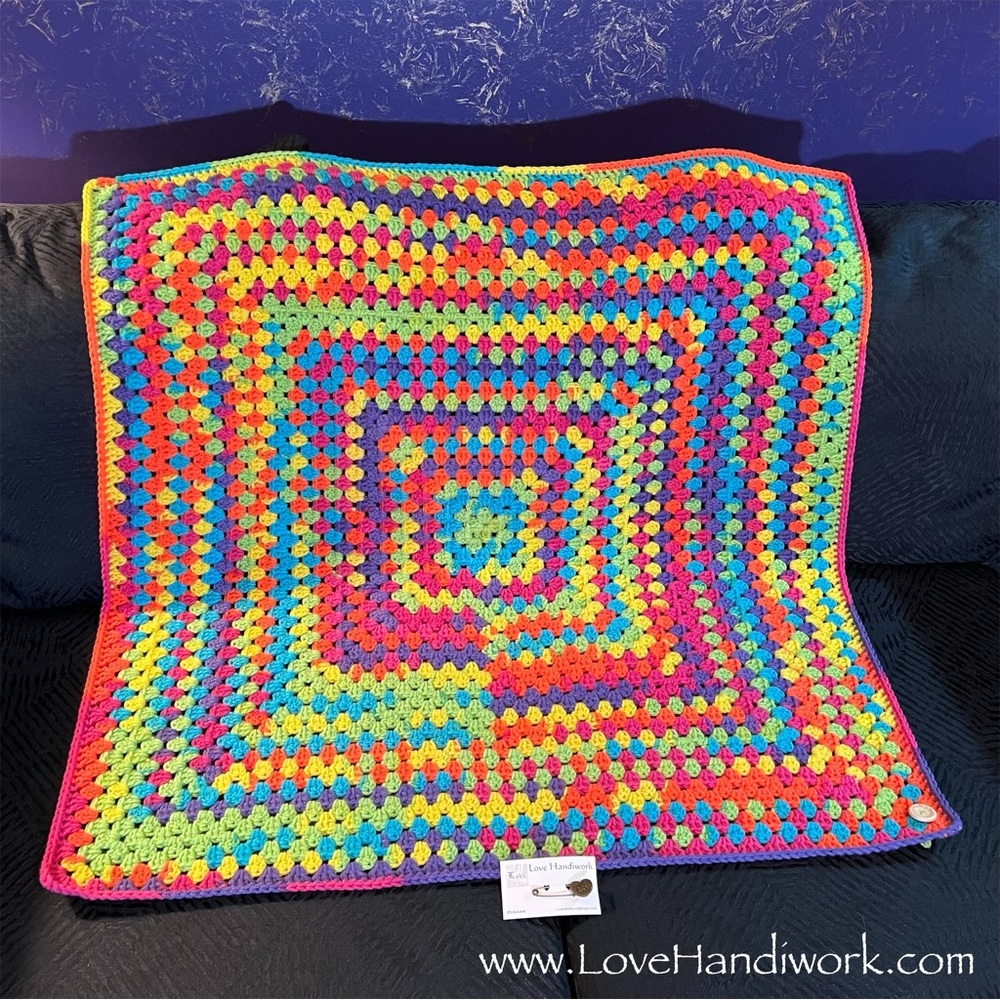 NEW Rainbow Bulky Toddler Blanket